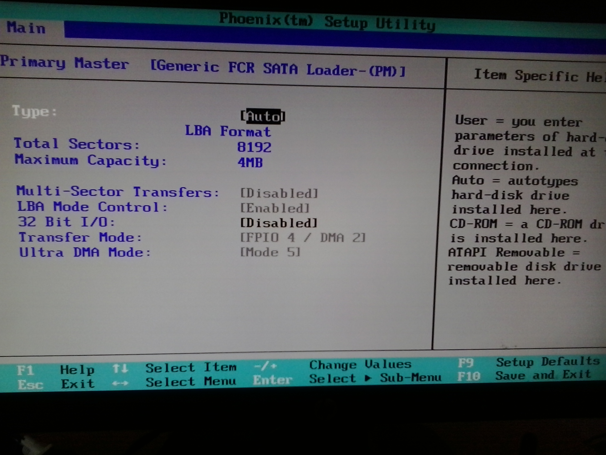 Bios status for the SSD fitPC2i